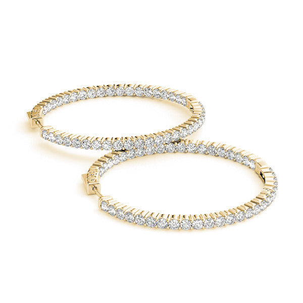 Inside Out Hoop Earrings .9 Inch (23mm)