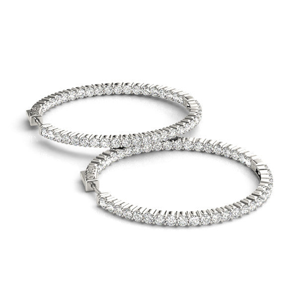 Inside Out Hoop Earrings .9 Inch (23mm)