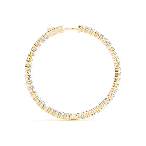 Inside Out Hoop Earrings .9 Inch (23mm)