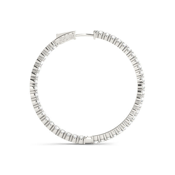 Inside Out Hoop Earrings .9 Inch (23mm)