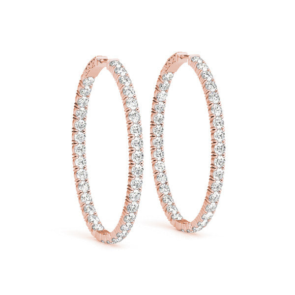 Inside Out Hoop Earrings 1.2 Inch (30mm)