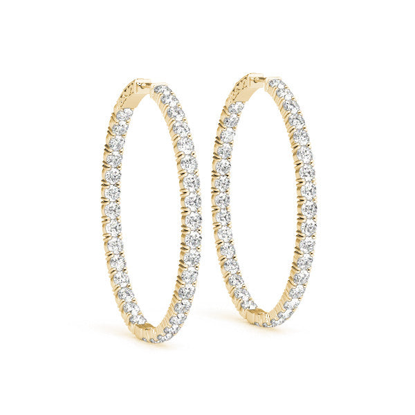 Inside Out Hoop Earrings 1.2 Inch (30mm)