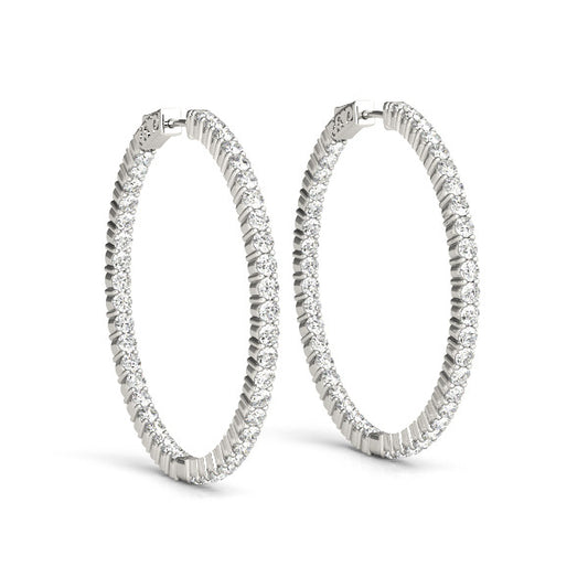 Inside Out Hoop Earrings .9 Inch (23mm)