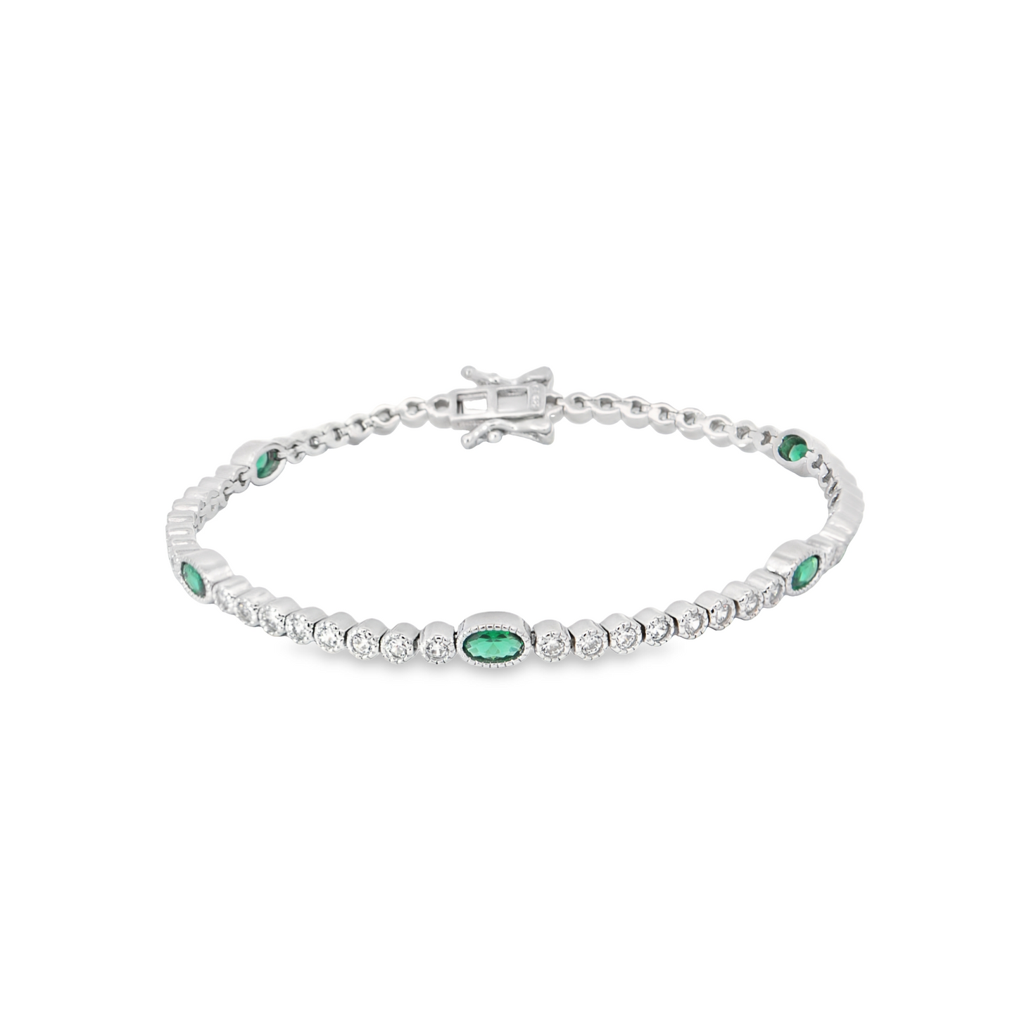 Emerald CZ Tennis Bracelet