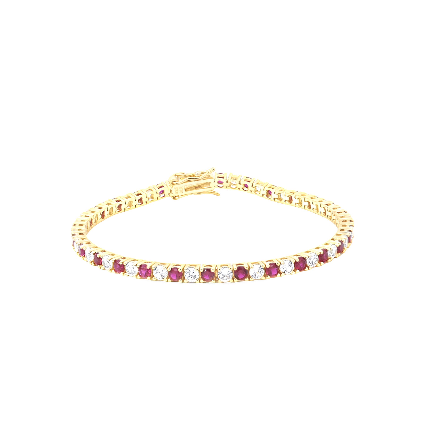 Ruby CZ Tennis Bracelet