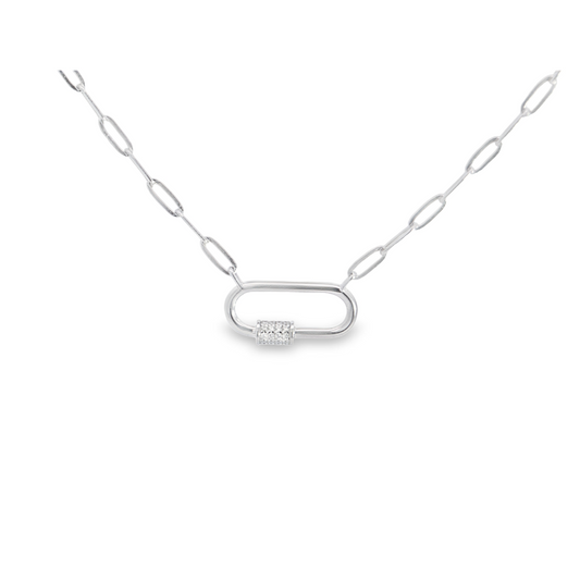 Carabiner Link Paperclip Necklace