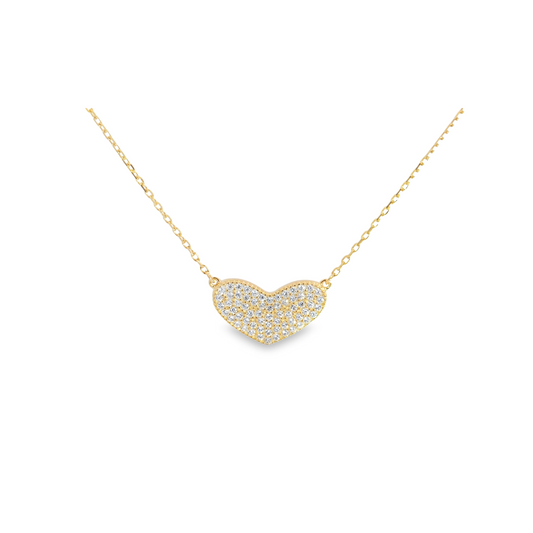 Pave Heart Necklace