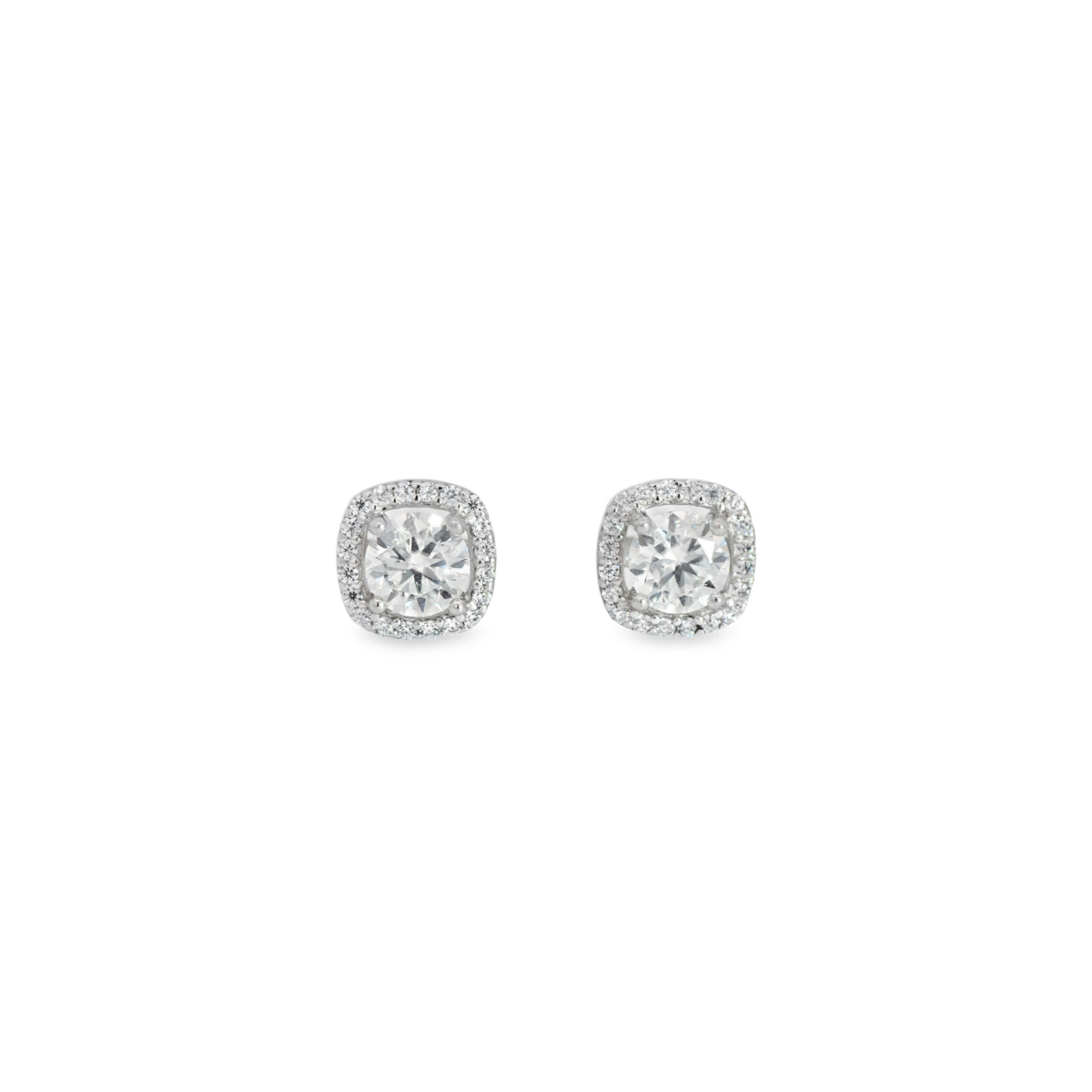 Moissanite Halo Earring