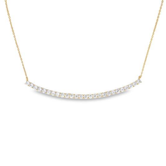 Long Curved Bar Necklace