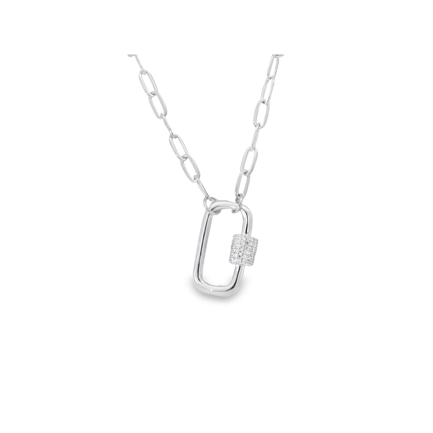 Carabiner Link Paperclip Necklace