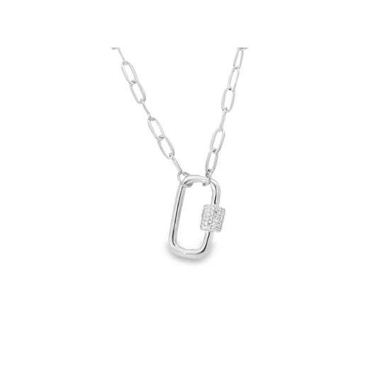 Carabiner Link Paperclip Necklace