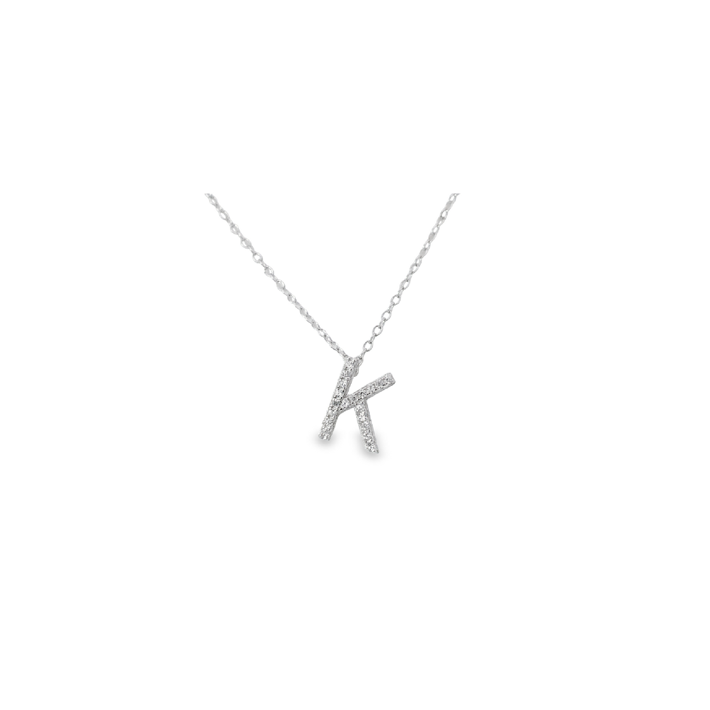 Small Pave Initial Necklace