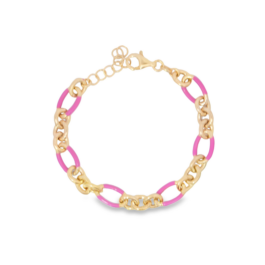 Pink Enamel Bracelet