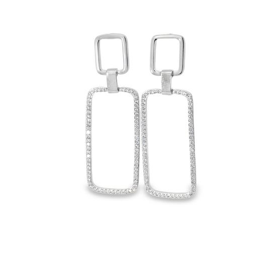 Double Rectangle Dangle Earrings