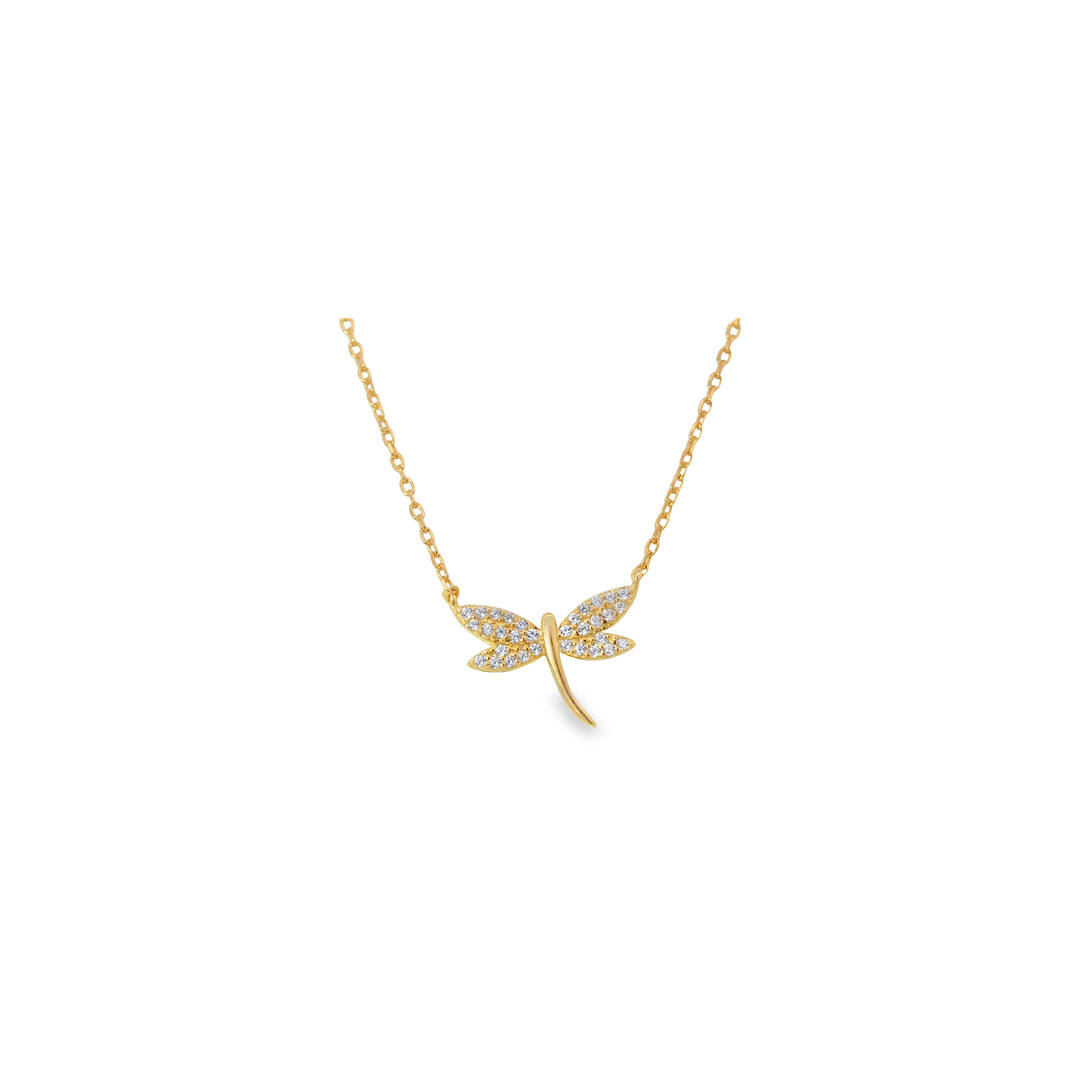 Pave Dragonfly Necklace