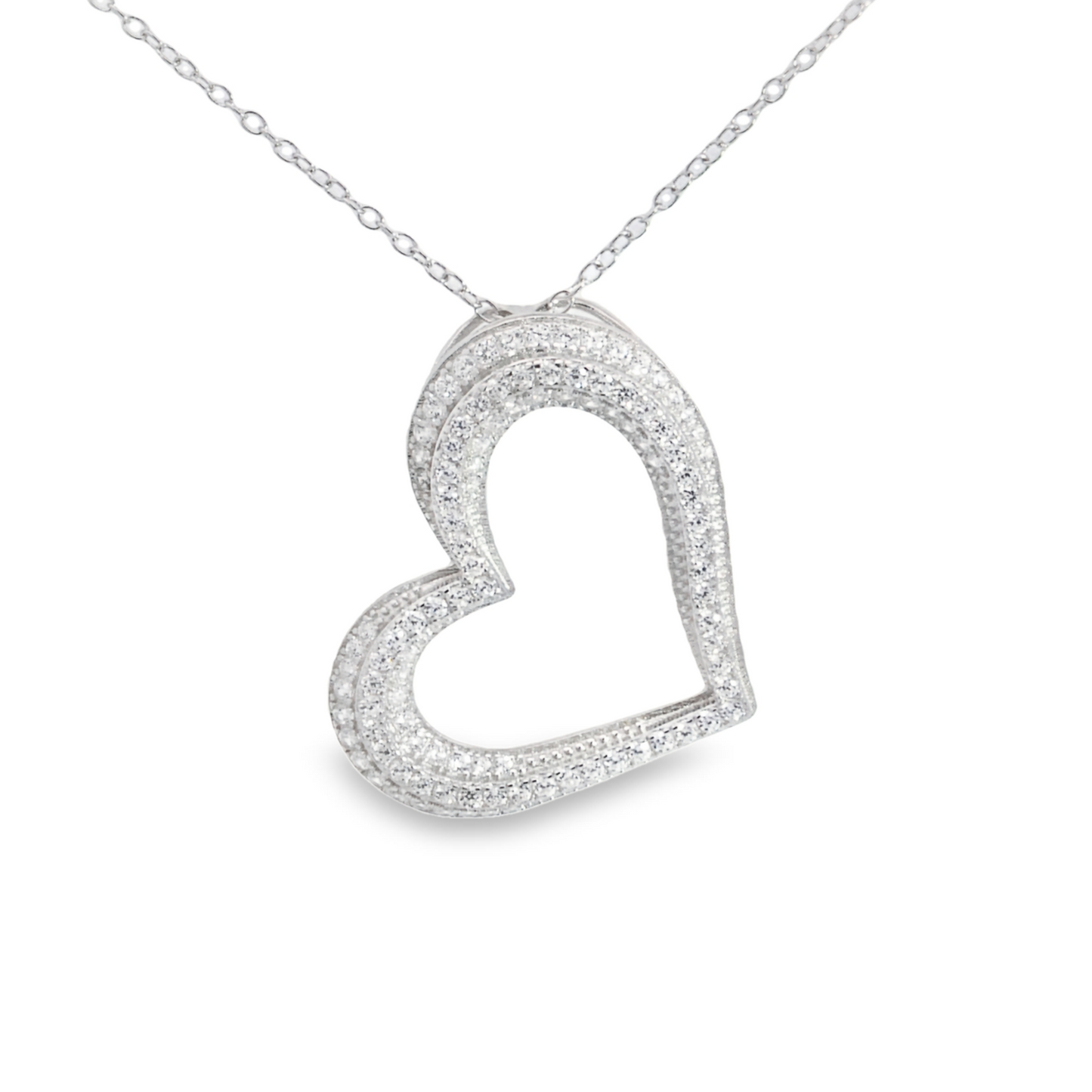 Pave Heart Necklace