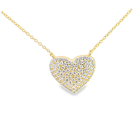 Pave Heart Necklace