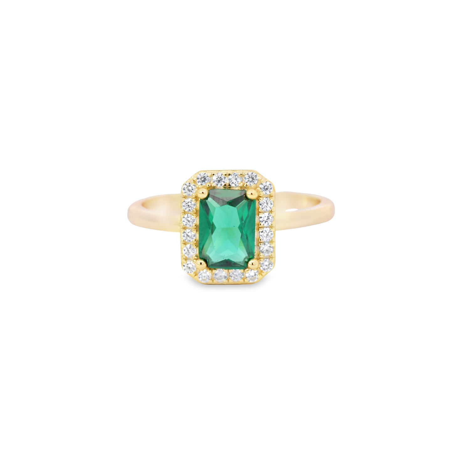 Emerald Color CZ Ring