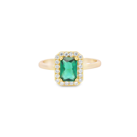 Emerald Color CZ Ring