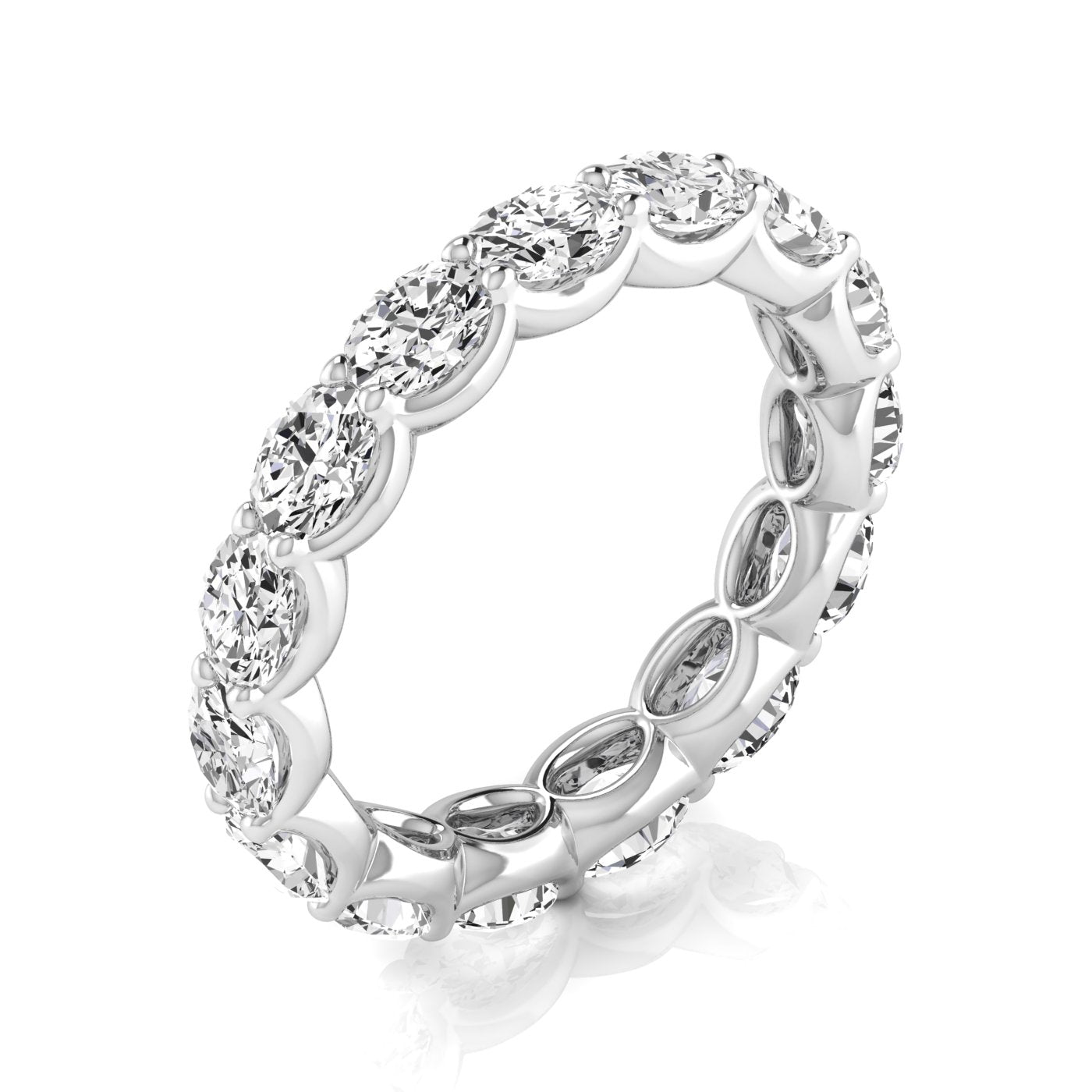 East to West Oval Cut Diamond Eternity Band 25pt Diamonds