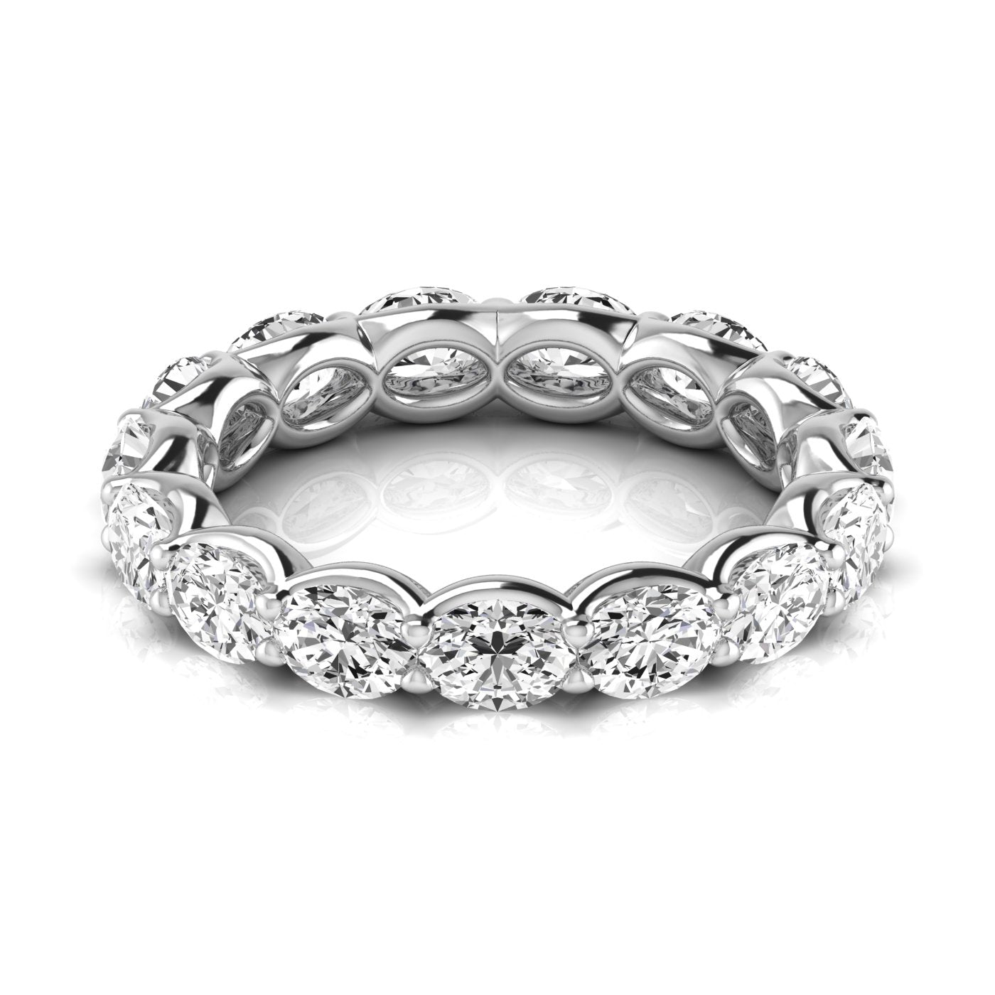 East to West Oval Cut Diamond Eternity Band 25pt Diamonds