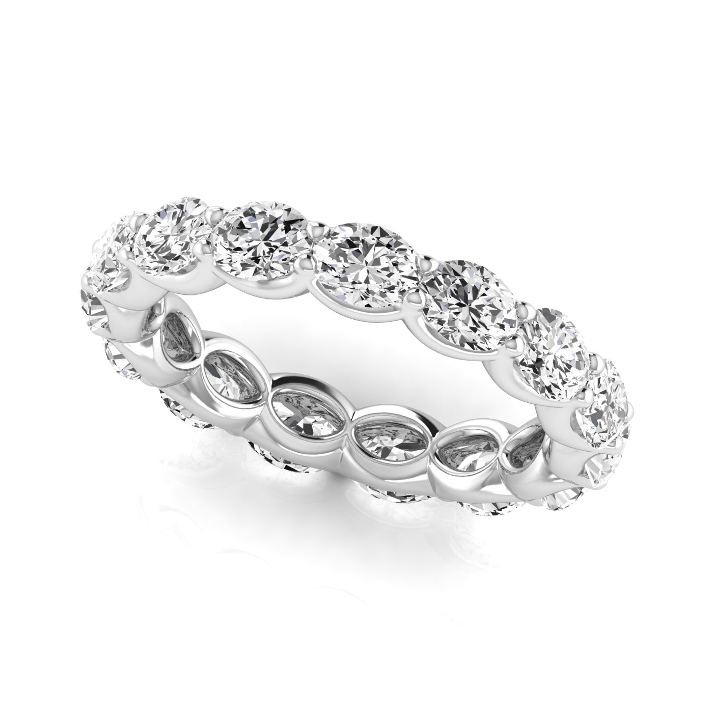 East to West Oval Cut Diamond Eternity Band 25pt Diamonds