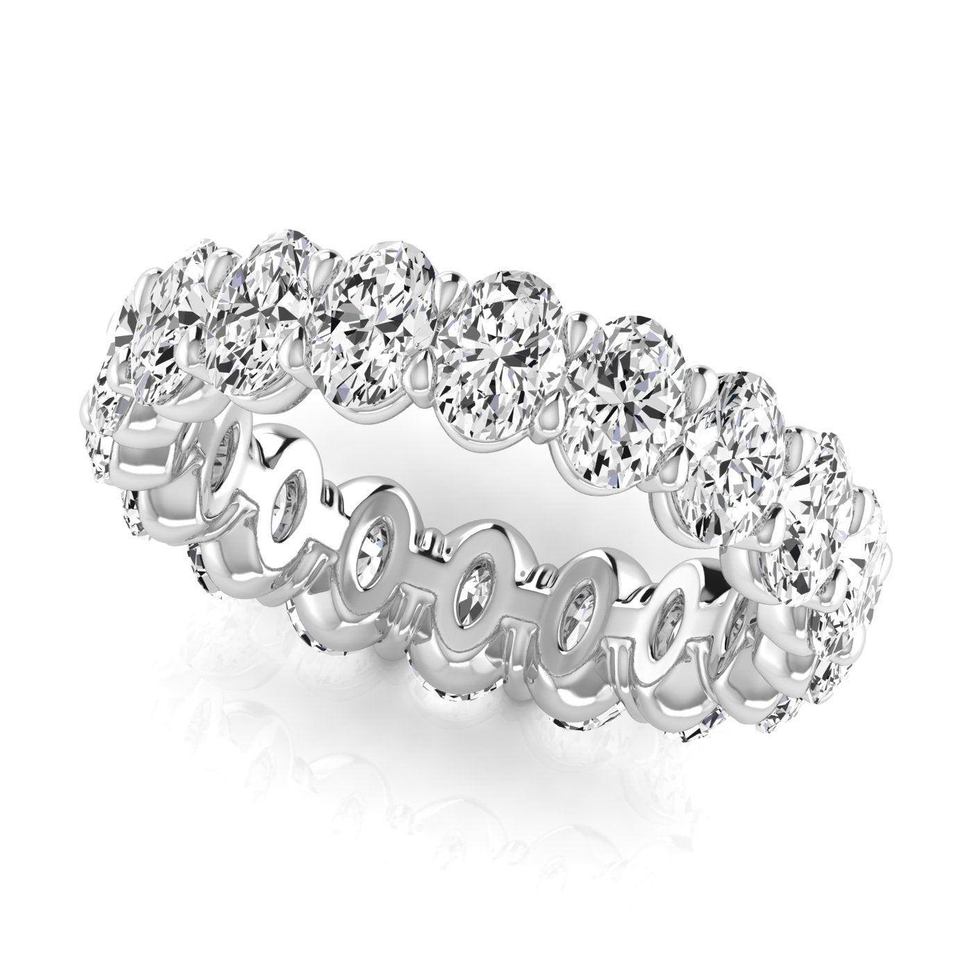 Oval Diamond Eternity Band 20pt Diamonds