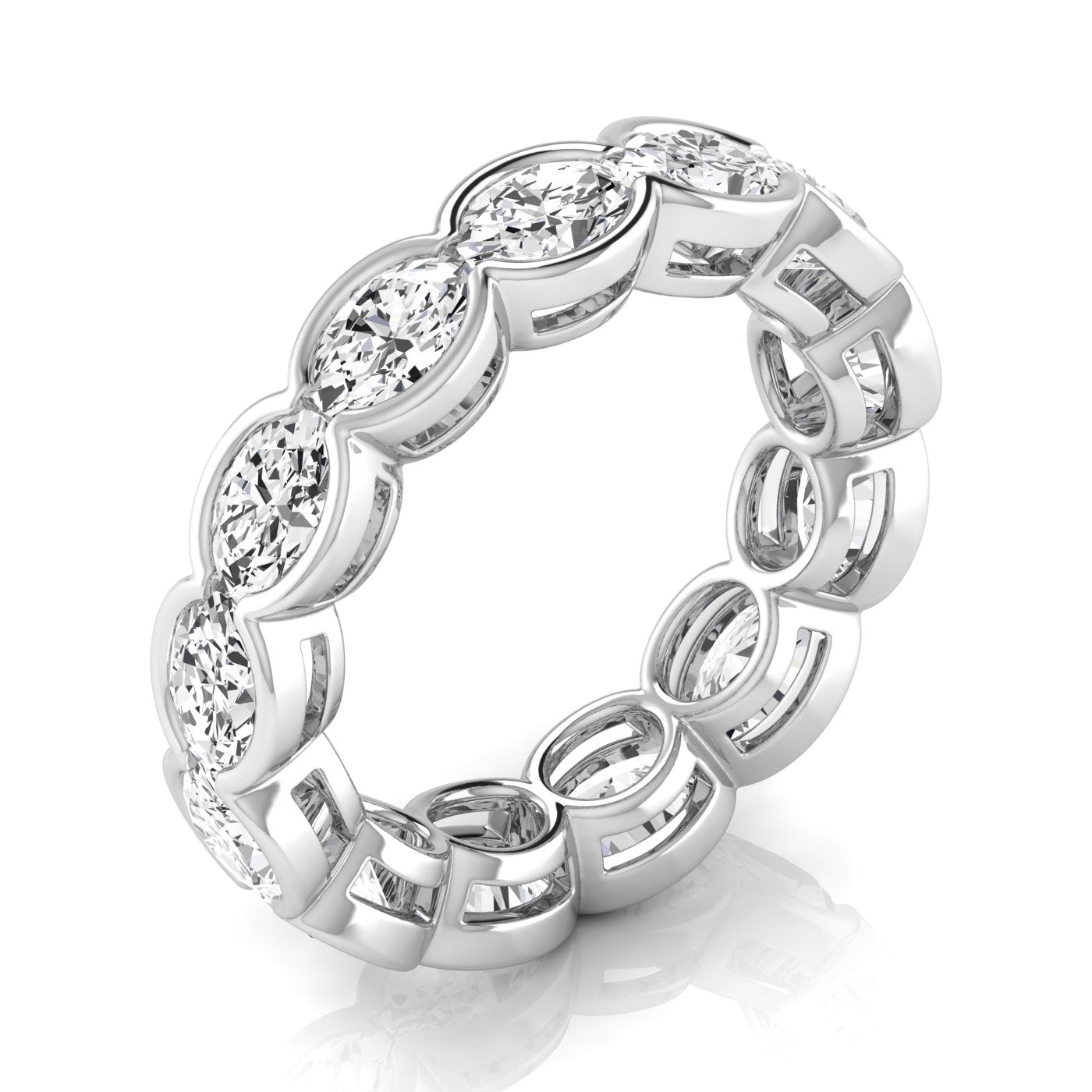 East to West Oval Cut Diamond Eternity Band 33pt Diamonds