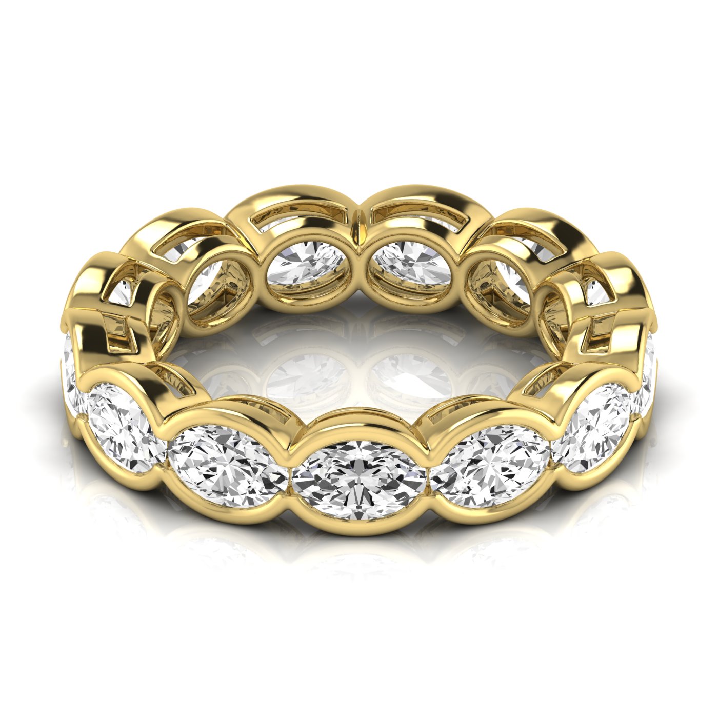 East to West Oval Cut Diamond Eternity Band 33pt Diamonds