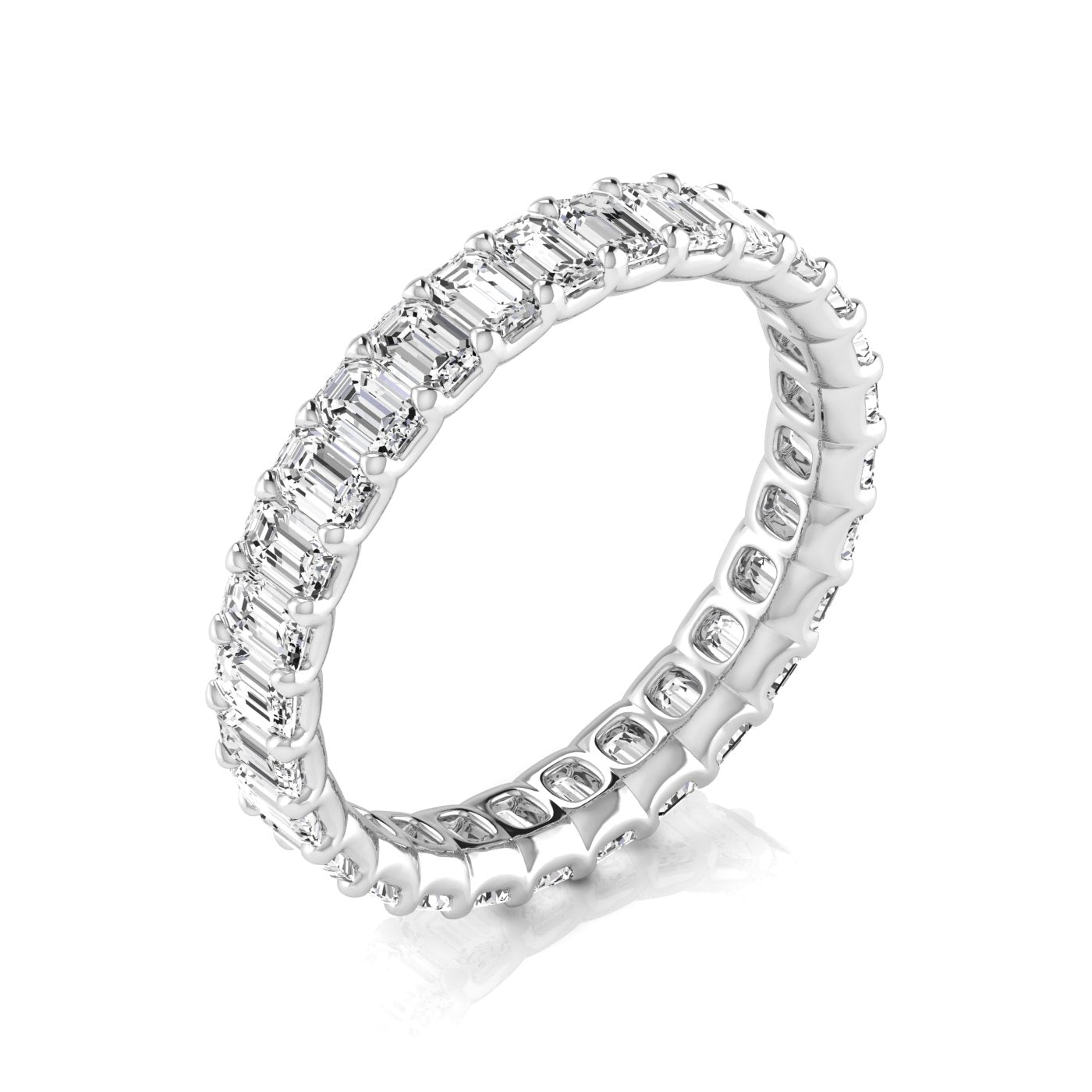 Emerald Cut Eternity Band 10pt Diamonds