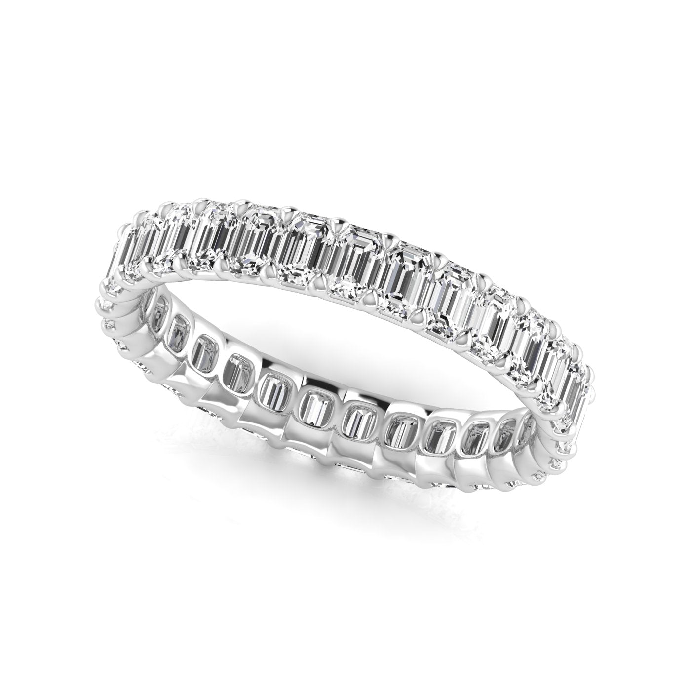 Emerald Cut Eternity Band 10pt Diamonds