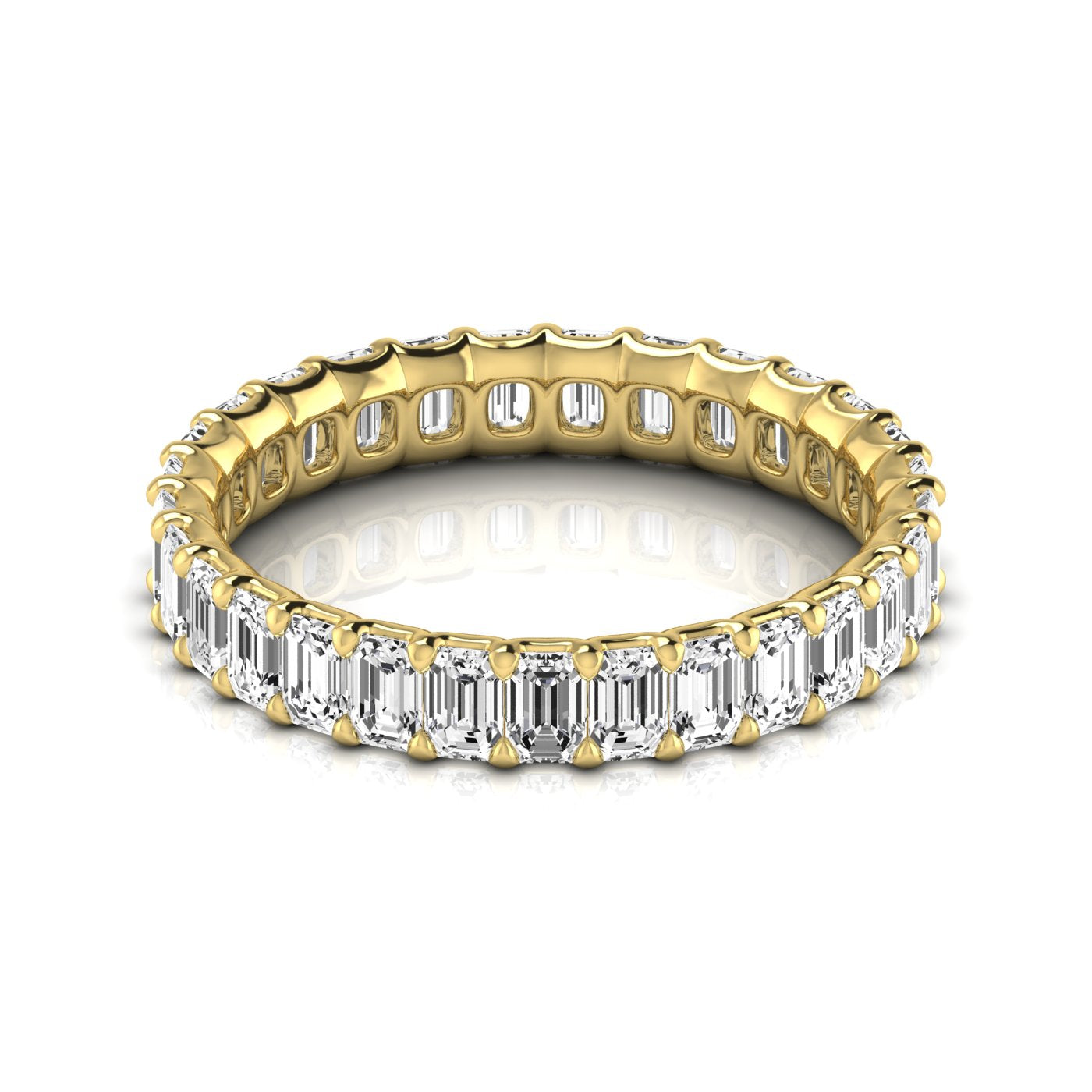 Emerald Cut Eternity Band 10pt Diamonds