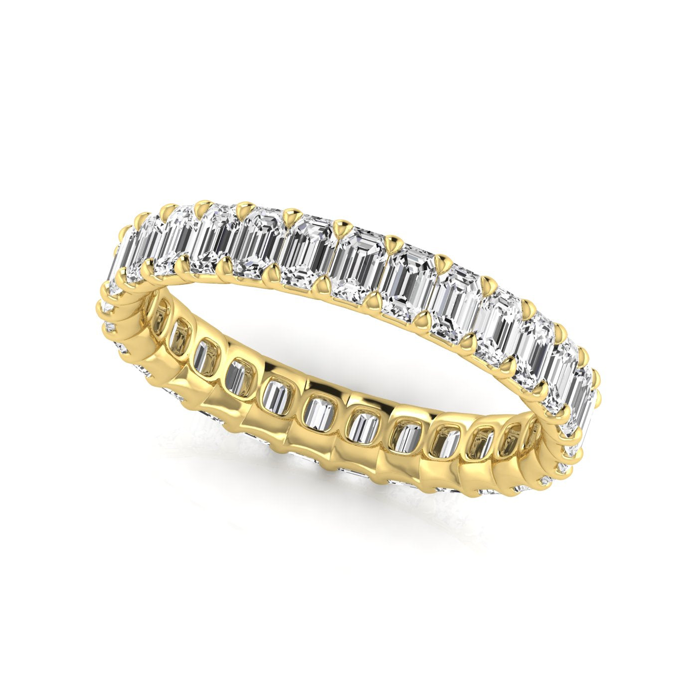 Emerald Cut Eternity Band 10pt Diamonds