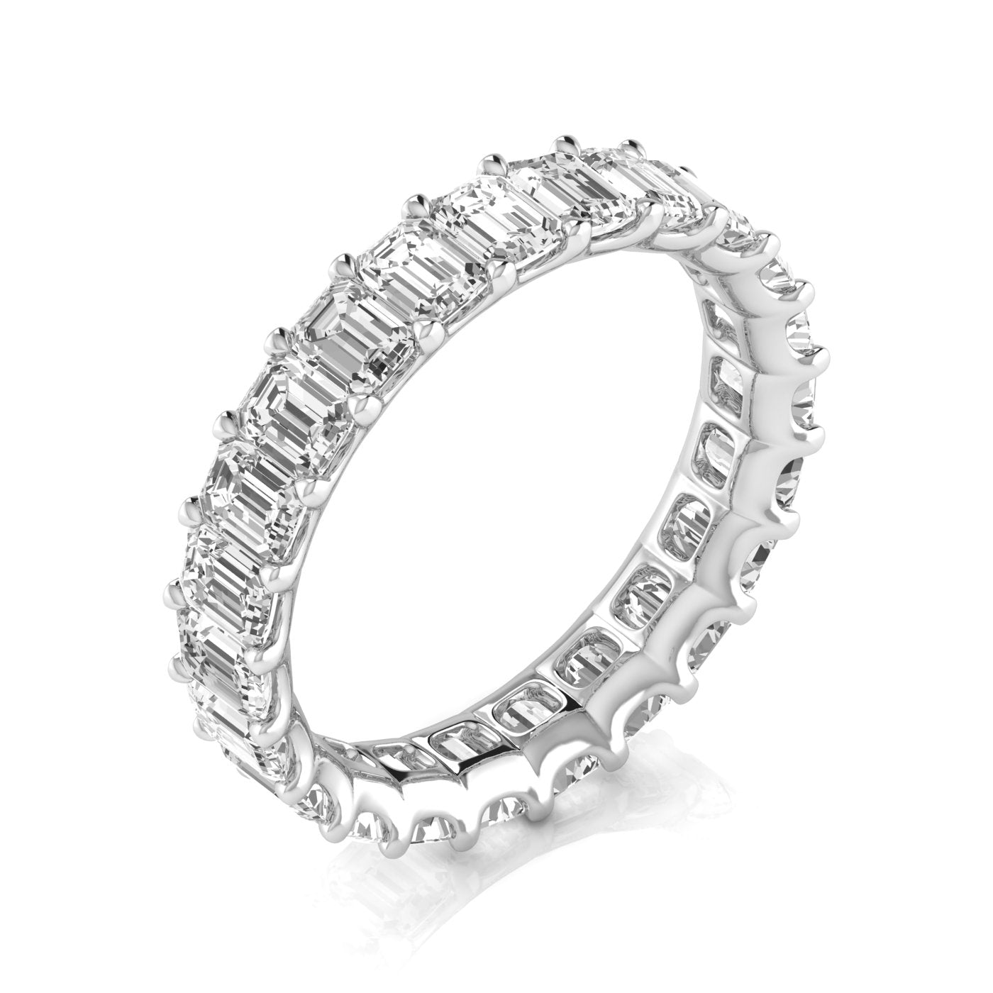 Emerald Cut Eternity Band 20pt Diamonds