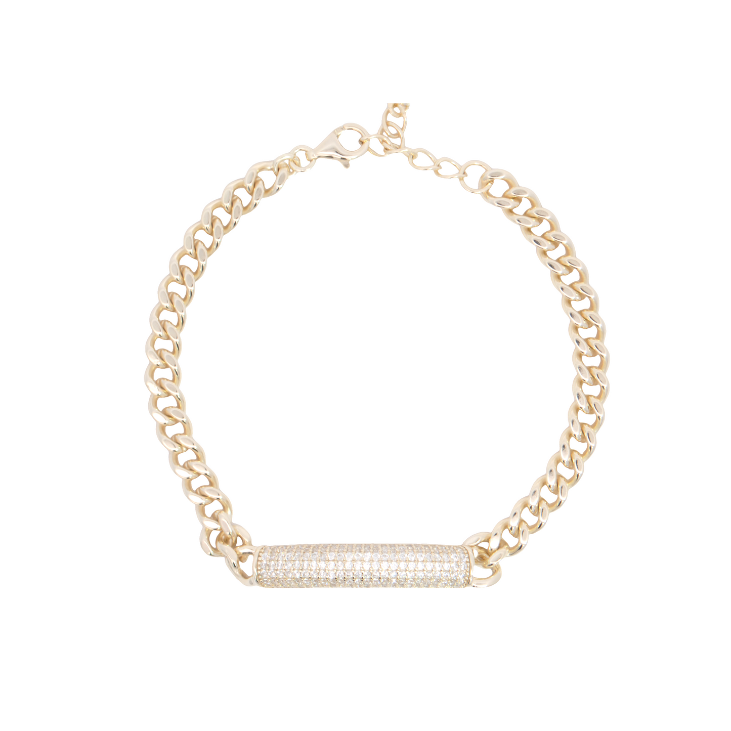 CZ Bar Chain Bracelet