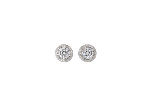 Halo Moissanite Earrings