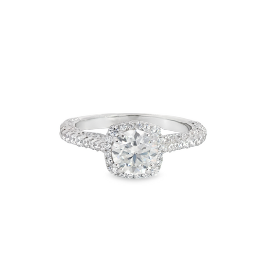 Moissanite Halo Ring