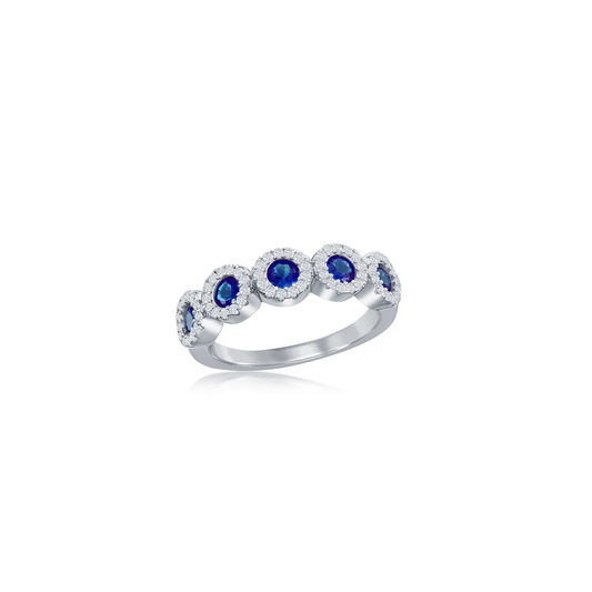 Sapphire CZ Band Ring